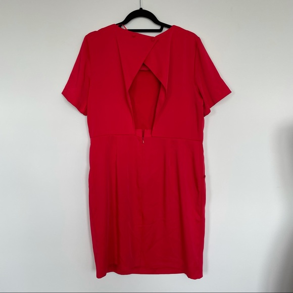 Bright cherry red dress with cut out back detail - Picture 5 of 6